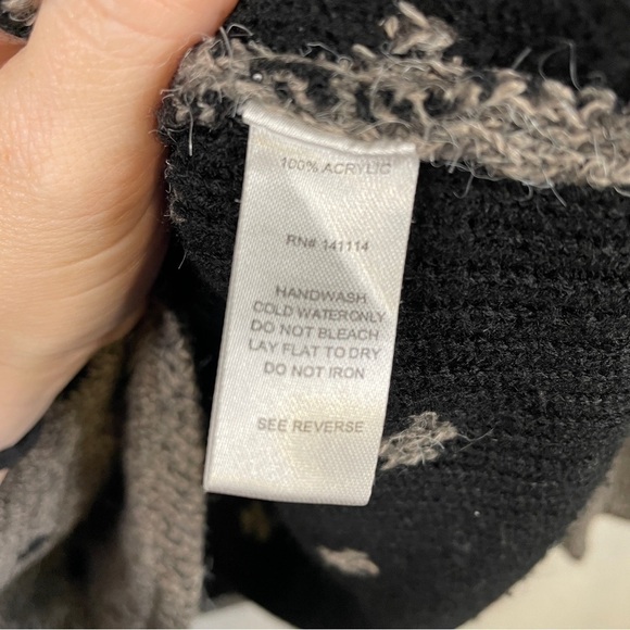 DIVINE heart women’s sweater cowl neck boxy super soft gray leopard size large - Picture 10 of 14